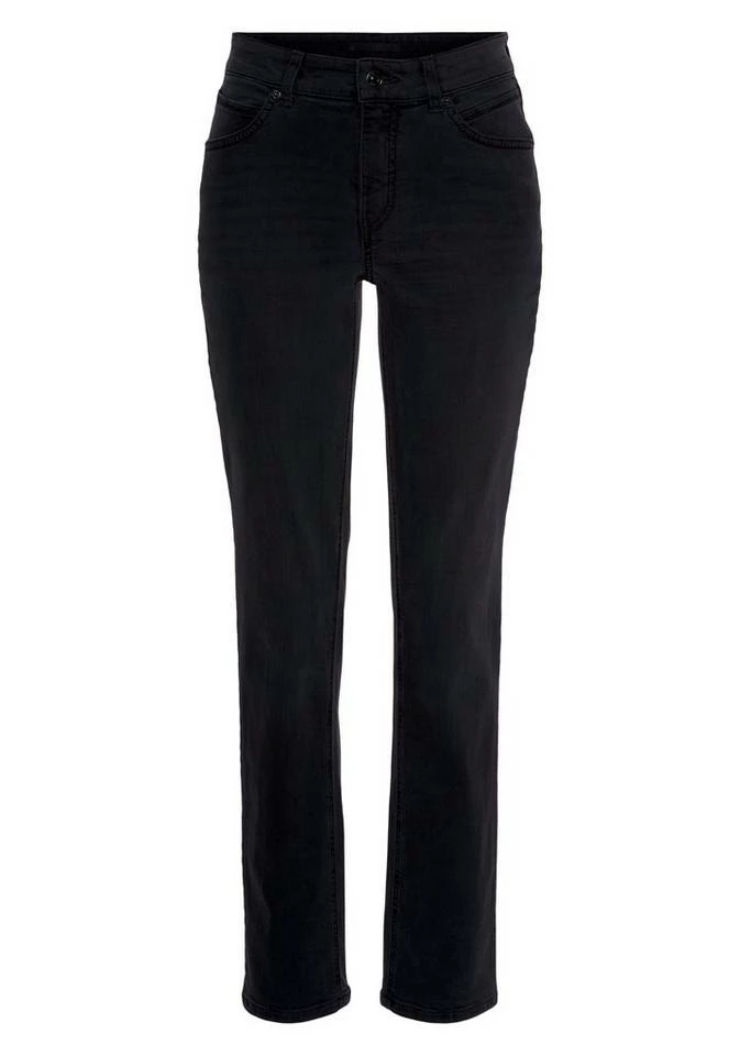 Neu ✔️ MAC Stretch-Jeans »Melanie« Gerade geschnitten Dark blue rinsed, New basic wash, Black-black, Vanilla yellow 👍 – Bild 6