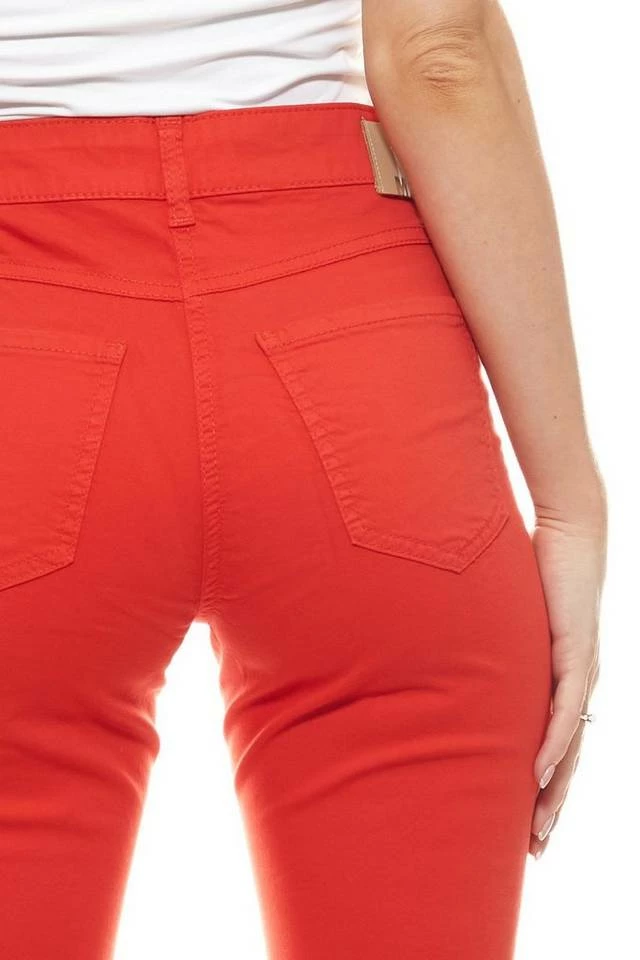 Auslauf 🤩 MAC Regular-fit-Jeans »MAC Angela5 7/8 Stoff-Hose stylische Damen Trend-Hose im 5-Pocket-Style Freizeit-Hose Rot« 💯 – Bild 3