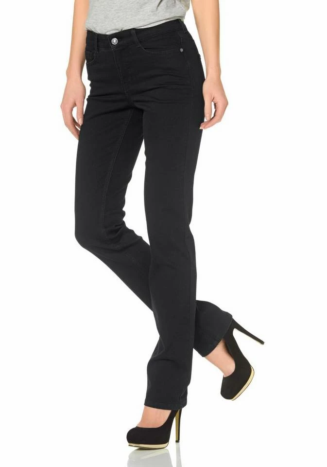 Großhandel 🌟 MAC Stretch-Jeans »Angela« Schmal geschnitten New basic wash, Black-black 🎁 – Bild 2