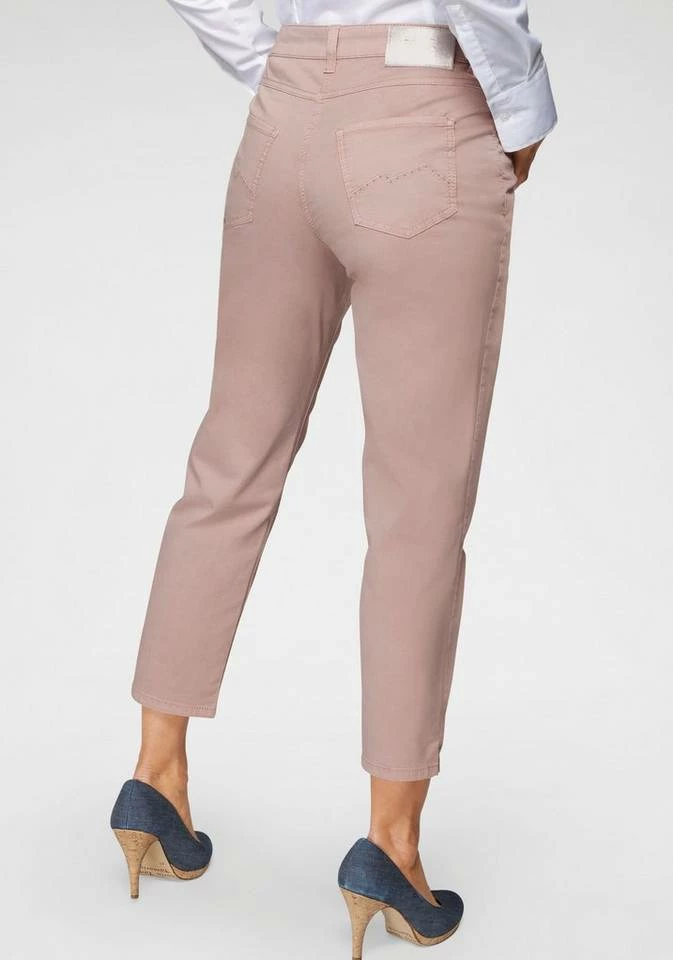 Brandneu 🎁 MAC 7/8-Jeans »Melanie 7/8« Stickerei und Nietenbesatz an den Gesäßtaschen Old rose, Navy dark blue, White 🤩