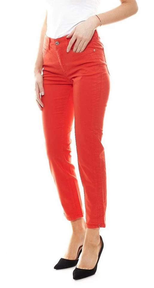 Auslauf 🤩 MAC Regular-fit-Jeans »MAC Angela5 7/8 Stoff-Hose stylische Damen Trend-Hose im 5-Pocket-Style Freizeit-Hose Rot« 💯 – Bild 2