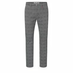 Brandneu ⭐ MAC 5-Pocket-Jeans »MAC LENNOX PRINTED GABARDINE steel blue check« 👍