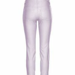 Bestpreis 😍 MAC Stoffhose »MAC Chic Glam Pocket Dream Slim-Leg 👖 Jeans gestreifte Damen 7/8-Hose mit Kontrastnieten Ausgeh-Hose Violett« 🎁
