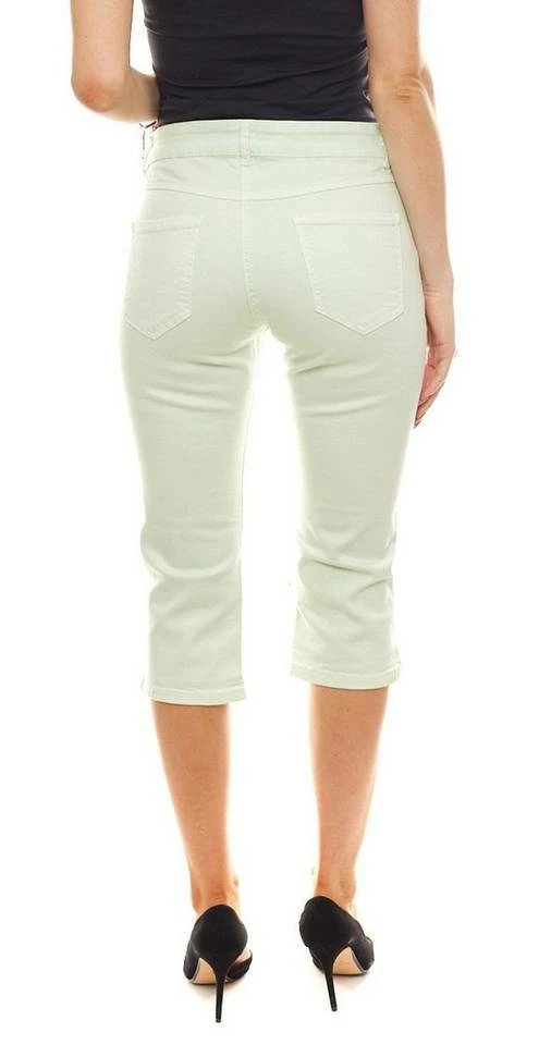 Aktion 🛒 MAC Caprijeans »MAC Clean Capri-Jeans schöne Damen Stretch-Hose Freizeit-Hose mit schmalem Schnitt Hellgrün« ❤️ – Bild 4