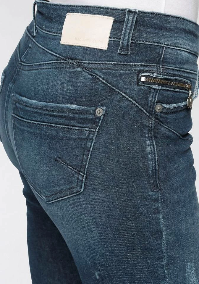 Rabatt 🧨 MAC Slim-fit-Jeans »Rich-Slim-Hanf« Besondere Teilungsnähte im Rücken sorgen für einen Push-Up Effekt Ash grey destroyed authentic wash, Mid blue destroyed authentic wash 😍 – Bild 4