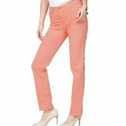 Schlussverkauf ✨ MAC Regular-fit-Jeans »MAC Melanie Denim-Hose auffallende Damen Stretch-Jeans in Feminine-Fit Straight-Leg Hose Lachs-Rosa« 🥰