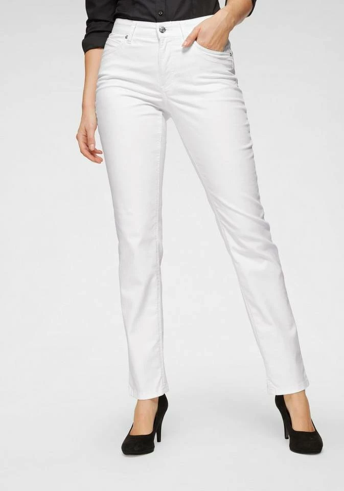 Blitzangebot 🎁 MAC Gerade 👖 Jeans »Melanie New« Neue Teilungsnähte an den vorderen Taschen Golden terra beige, White denim, Light ☀️ summer green 🧨 – Bild 10