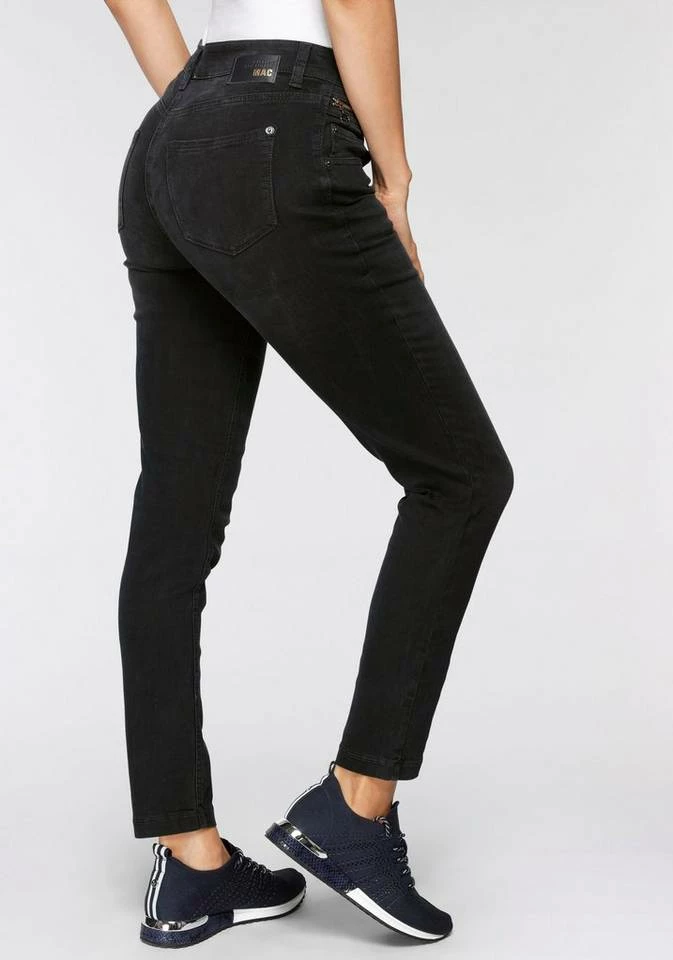 Bestpreis 👍 MAC Slim-fit-Jeans »Mel-Zip« Bekannte Form mit schmaler Fussweite Basic blue used wash, Dark night blue 😍 – Bild 2