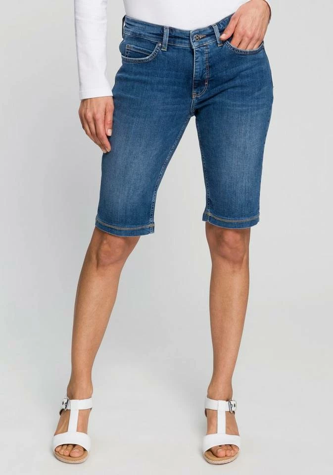 Top 10 👍 MAC 👖 Jeansbermudas »Dream Bermudas« Krempelbarer gerader Schnitt White denim, Lt.fashion blue authentic ✔️