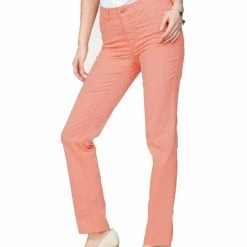 Schlussverkauf 💯 MAC Regular-fit-Jeans »MAC Melanie Straight-Leg 👖 Jeans auffallende Damen Denim-Hose in Feminine-Fit Freizeit-Hose Lachs-Rosa« ⌛