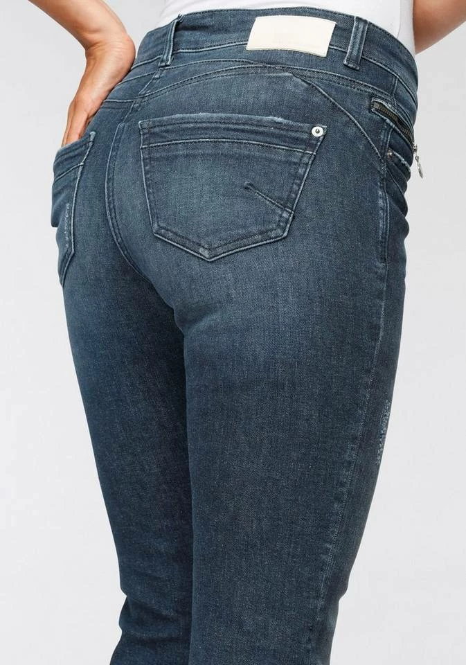 Rabatt 🧨 MAC Slim-fit-Jeans »Rich-Slim-Hanf« Besondere Teilungsnähte im Rücken sorgen für einen Push-Up Effekt Ash grey destroyed authentic wash, Mid blue destroyed authentic wash 😍 – Bild 3