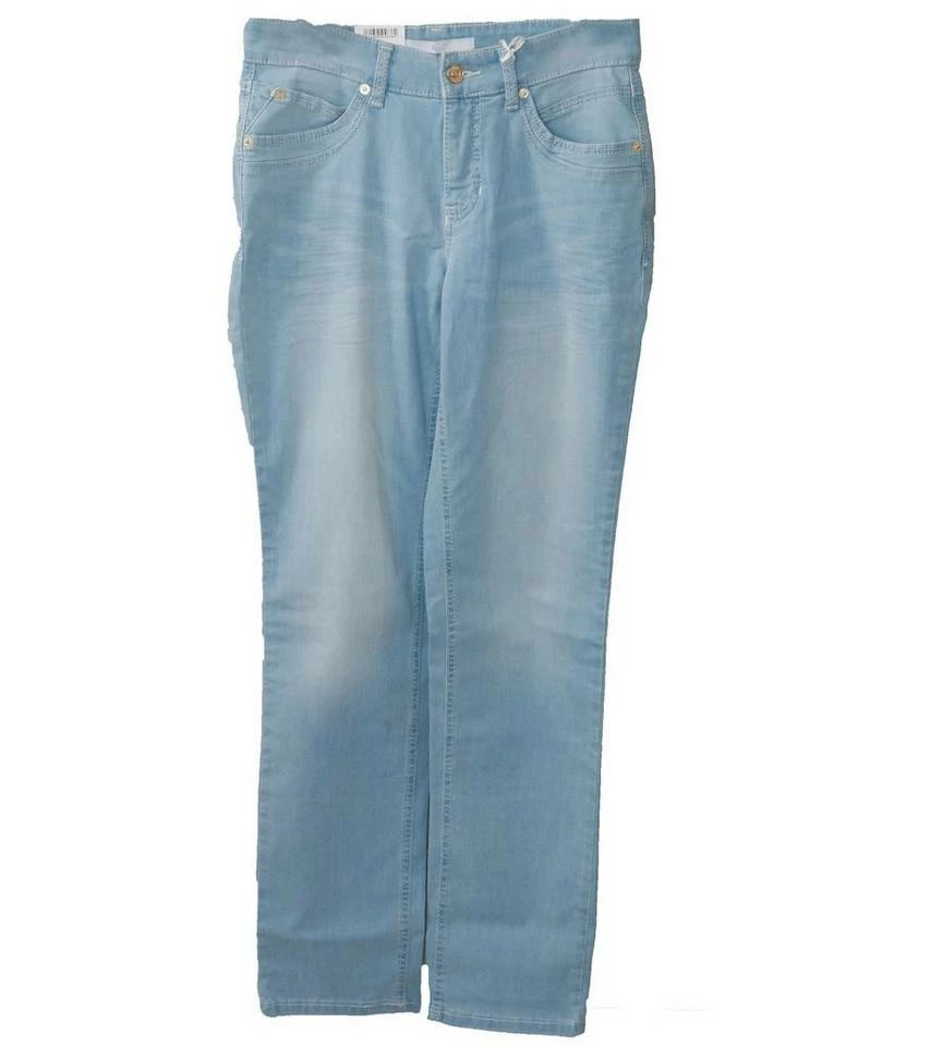 Rabatt 👏 MAC Regular-fit-Jeans »MAC Melanie Feminine-Fit-Jeans trendige Damen Straight Leg-Hose im 5-Pocket-Style Freizeit-Jeans Hell-Blau« ⌛