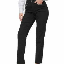 Rabatt 😉 MAC Regular-fit-Jeans »MAC Stella 👖 Jeans hübsche Damen Straight-Leg Hose im 5-Pocket-Style Freizeit-Jeans Schwarz« ⌛