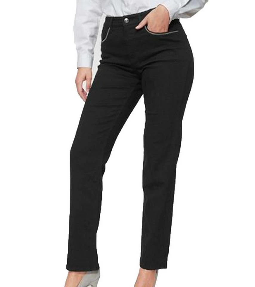 Rabatt 😉 MAC Regular-fit-Jeans »MAC Stella 👖 Jeans hübsche Damen Straight-Leg Hose im 5-Pocket-Style Freizeit-Jeans Schwarz« ⌛