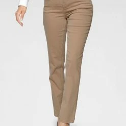 Blitzangebot 🎁 MAC Gerade 👖 Jeans »Melanie New« Neue Teilungsnähte an den vorderen Taschen Golden terra beige, White denim, Light ☀️ summer green 🧨