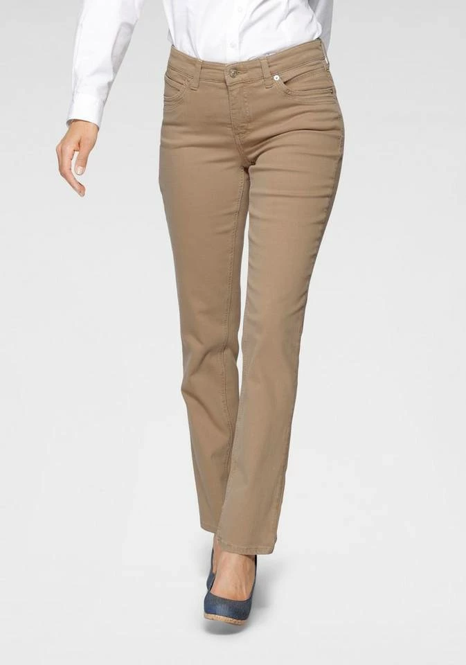 Blitzangebot 🎁 MAC Gerade 👖 Jeans »Melanie New« Neue Teilungsnähte an den vorderen Taschen Golden terra beige, White denim, Light ☀️ summer green 🧨