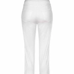 Großhandel 👏 MAC 7/8-Hose »MAC Jump In 7/8-Hose Schlupfjeans bequeme Damen Stoff-Hose mit Gummibund Haus-Hose Weiß« 😍