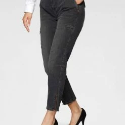 Angebote ❤️ MAC Ankle-Jeans »Rich Cargo Denim« Lässig in Cargo-Optik mit den typischen Taschen Mid blue fancy destroyed, Grey-black used wash 😉