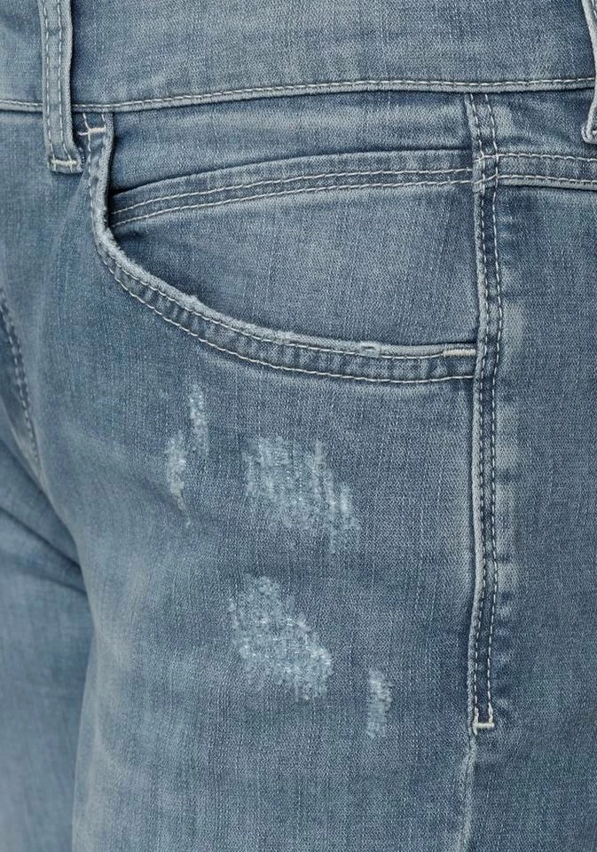 Bester Verkauf ⌛ MAC 7/8-Jeans »Angela 7/8 🌞 summer« Besatz mit kleinen Nieten an den hinteren Taschen Dark blue rinsed, Mid bue used 🎁 – Bild 4