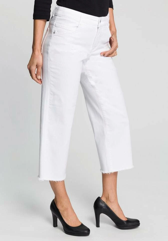 Bestes Angebot ⌛ MAC Weite 👖 Jeans »Greta Fringes« Weite Form mit abgesteppten Fransen 🥰 – Bild 8