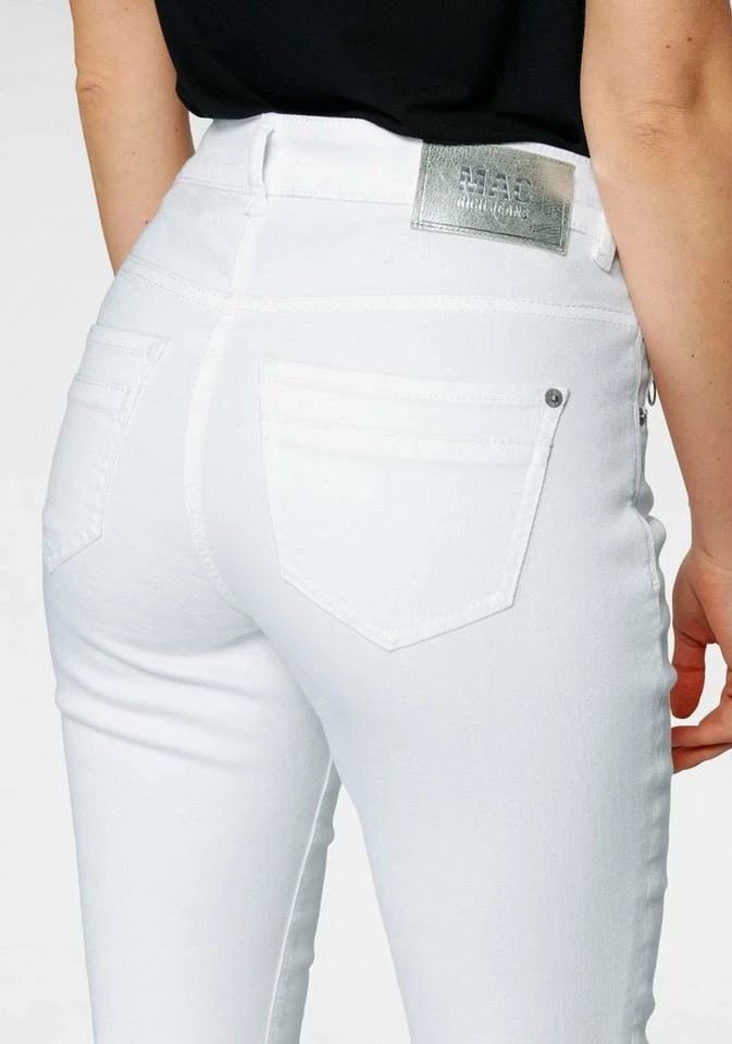 Beste Bewertungen von 🧨 MAC Ankle-Jeans »Rich-Slim Chic« Hinten etwas länger als vorne geschnitten Blue fashion rinsed, Dark blu net wash (D671), Black-black, Authentic super light blue 😉 – Bild 3