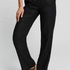 Bestpreis 👍 MAC Leinenhose »Nora« Weich fleißende Leinenqualität White, Beige melange, Black uni, Beige-melange 🔥