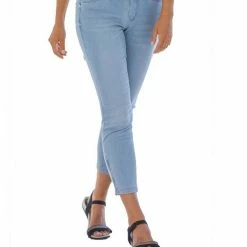 Angebote 🔥 MAC Stoffhose »MAC Angela5 👖 Jeans stylische Damen 7/8 Hose im 5 Pocket-Style Freizeit-Hose Blau« ✔️