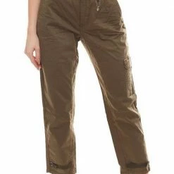 Brandneu 🎁 MAC Cargohose »MAC Cargo-Hose Safari modische Damen 7/8 Stoff-Hose mit Stretch-Anteil Freizeit-Hose Khaki« 👍
