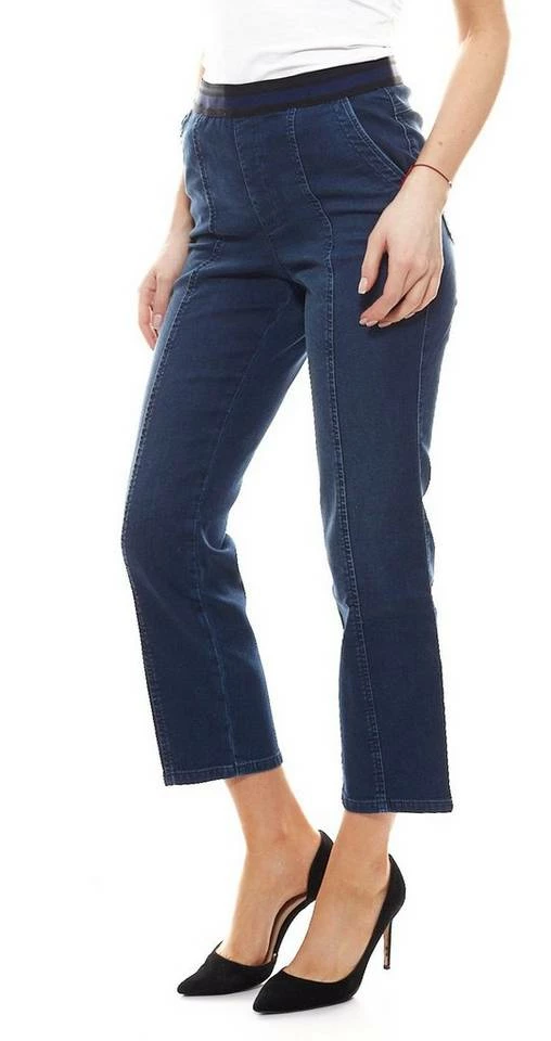 Coupon 😉 MAC Stoffhose »MAC Jump In 7/8-Schlupf-Jeans stilvolle Denim-Hose für Frauen mit Gummibund in Streifenmuster Freizeit-Jeans Blau« ✔️ – Bild 6