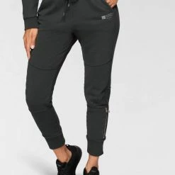 Rabatt 🥰 MAC Jogger Pants »Jogg-Zip« Elastischer Gummizug-Bund mit Kordel zum Regulieren der Weite Fir khaki green, Black 😀