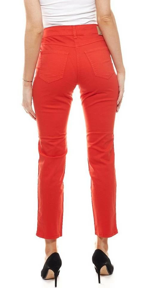 Auslauf 🤩 MAC Regular-fit-Jeans »MAC Angela5 7/8 Stoff-Hose stylische Damen Trend-Hose im 5-Pocket-Style Freizeit-Hose Rot« 💯 – Bild 4