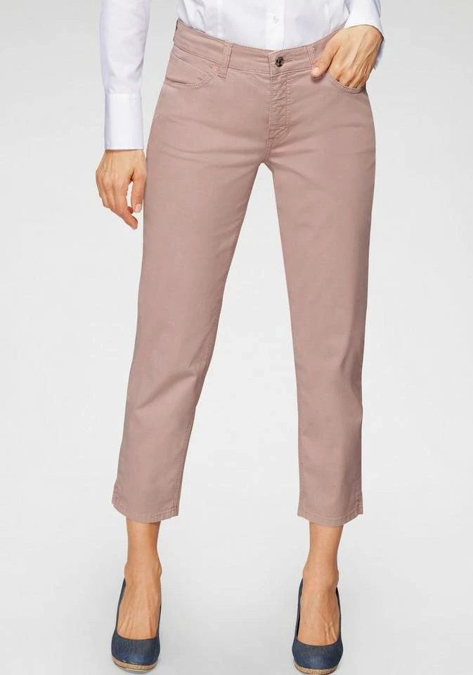 Brandneu 🎁 MAC 7/8-Jeans »Melanie 7/8« Stickerei und Nietenbesatz an den Gesäßtaschen Old rose, Navy dark blue, White 🤩 – Bild 2