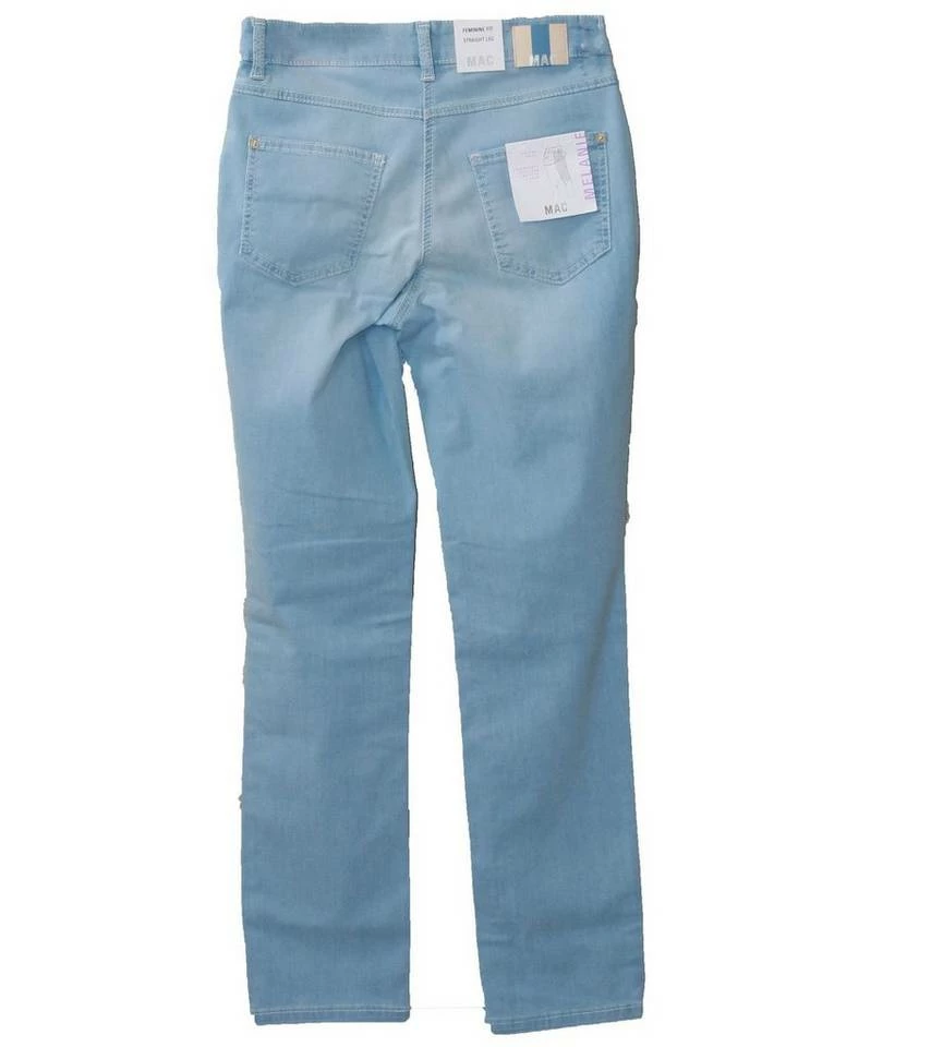 Rabatt 👏 MAC Regular-fit-Jeans »MAC Melanie Feminine-Fit-Jeans trendige Damen Straight Leg-Hose im 5-Pocket-Style Freizeit-Jeans Hell-Blau« ⌛ – Bild 2