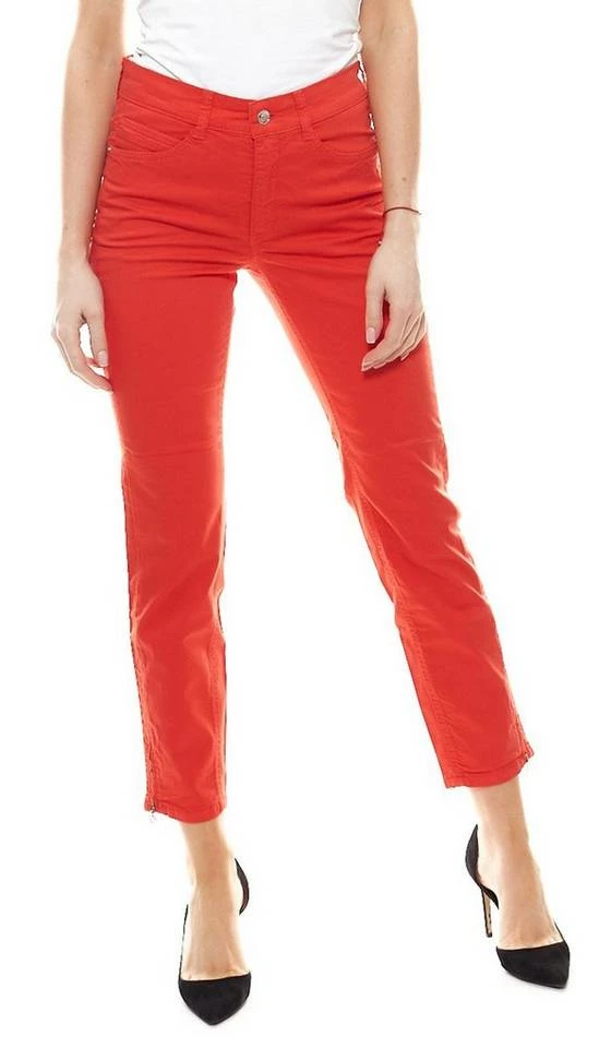 Auslauf 🤩 MAC Regular-fit-Jeans »MAC Angela5 7/8 Stoff-Hose stylische Damen Trend-Hose im 5-Pocket-Style Freizeit-Hose Rot« 💯 – Bild 8