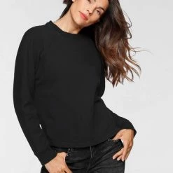 Aktion 😉 MAC Sweatshirt »Sweater Future« Im Rücken kürzer geschnitten als vorne Dark kahki green, Black 👏