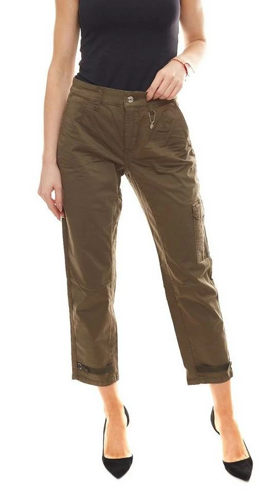 Brandneu 🎁 MAC Cargohose »MAC Cargo-Hose Safari modische Damen 7/8 Stoff-Hose mit Stretch-Anteil Freizeit-Hose Khaki« 👍 – Bild 8