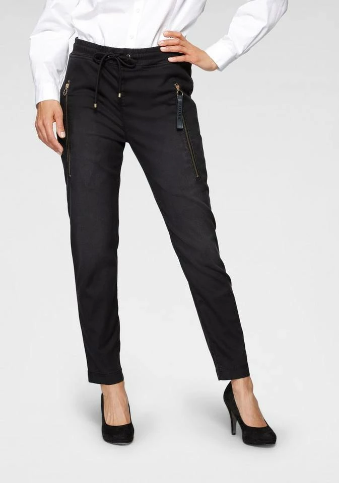 Top 10 🥰 MAC Jogg Pants »Future-Denim« Mit Gummizug und Bindeband zur Regulierung der Weite Night shadow black, Mid blue used wash ✨ – Bild 8