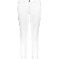 Budget ❤️ MAC Regular-fit-Jeans »MAC Slim Fringes Ankle-Jeans klassische Damen Stretch-Hose Freizeit-Hose Weiß« ✨