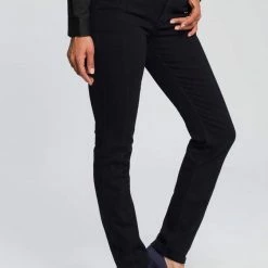 Auslauf 👍 MAC Stretch-Jeans »Angela-Pipe Seam« Moderner Schnitt durch Längsnaht auf dem vorderen Bein Marshmellow white denim, Black-black, New basic blue wash, Dark blue rinsed 🎉