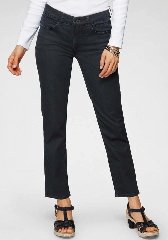 Bester Verkauf ⌛ MAC 7/8-Jeans »Angela 7/8 🌞 summer« Besatz mit kleinen Nieten an den hinteren Taschen Dark blue rinsed, Mid bue used 🎁 – Bild 10