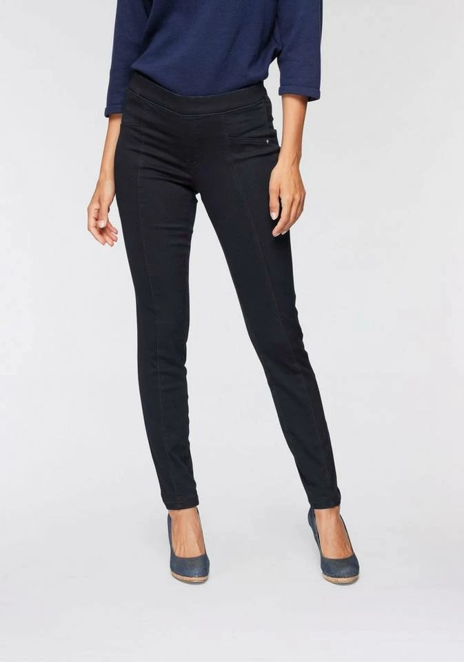 Rabatt 🥰 MAC Thermojeans »Cosy-Legging« Dekorative Teilungsnähte strecken das Bein Dark grey industrial wash, Black rinsed wash, Dark blue rinsed wash ❤️ – Bild 3