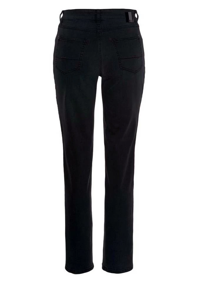 Neu ✔️ MAC Stretch-Jeans »Melanie« Gerade geschnitten Dark blue rinsed, New basic wash, Black-black, Vanilla yellow 👍 – Bild 7