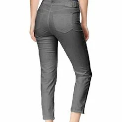 Am billigsten 🧨 MAC 7/8-Hose »MAC 7/8-Jeans Angela5 lässige Damen Freizeit-Jeans Denim-Hose mit Stickereien 5-Pocket Grau« ⭐