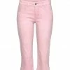 Billig 🔔 MAC Caprijeans »MAC Capri-Jeans Clean schmale Damen 3/4-Hose mit Schlitz am Beinsaum Freizeit-Hose Rosa« 🔥