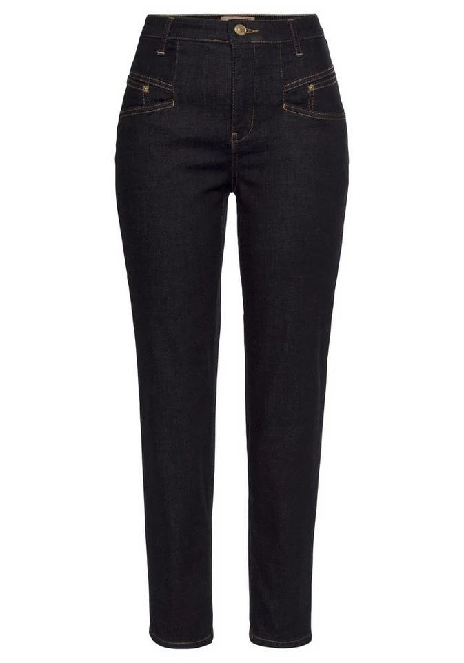 Blitzangebot 🎉 MAC Ankle-Jeans »Rich-Carrot Sylvie Meis« Krempelbarer Karotten-Schnitt von MAC mit Sylvie Meis Blue authentic used wash, Super bright blue stone wash, Dark blue used wash, Dark blue fashion rinsed 👍 – Bild 5