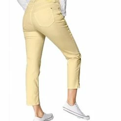 Budget 🌟 MAC 7/8-Hose »MAC 7/8-Jeans Angela elastische Damen Denim-Hose mit Stickereien Sommer-Hose Gelb« ❤️