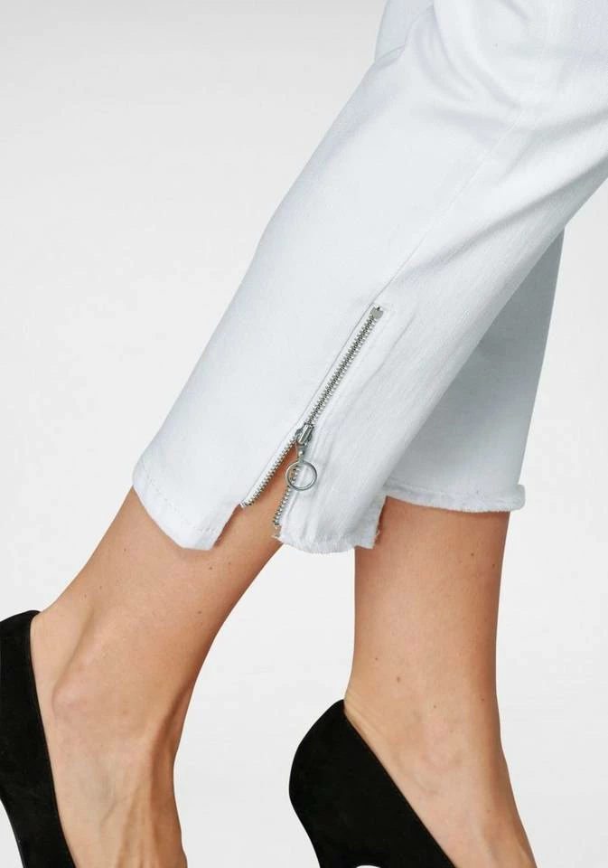 Beste Bewertungen von 🧨 MAC Ankle-Jeans »Rich-Slim Chic« Hinten etwas länger als vorne geschnitten Blue fashion rinsed, Dark blu net wash (D671), Black-black, Authentic super light blue 😉 – Bild 4