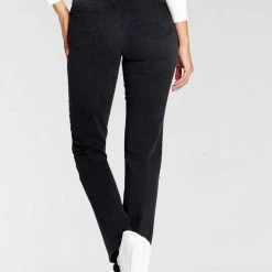 Neu ✔️ MAC Stretch-Jeans »Melanie« Gerade geschnitten Dark blue rinsed, New basic wash, Black-black, Vanilla yellow 👍