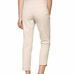 Großhandel ⌛ MAC 7/8-Hose »MAC Melanie 7/8 👖 Jeans schlichte Damen Straight Leg 5-Pocket Hose Denim mit Schlitz Freizeit-Hose Hellbeige« 🤩