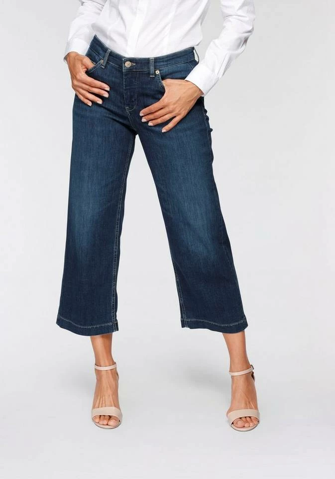 Bester Verkauf 🔥 MAC Weite 👖 Jeans »Rich-Culotte Sylvie Meis« Culotte-Schnitt mit Sylvie Meis Fashion dark blue rinsed, Mid blue authentic used, Light blue wash, Dark grey modern black wash 💯 – Bild 10
